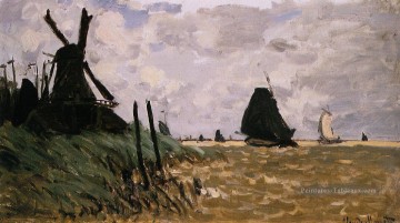 Moulins à vent près de Zaandam Claude Monet Peinture à l'huile